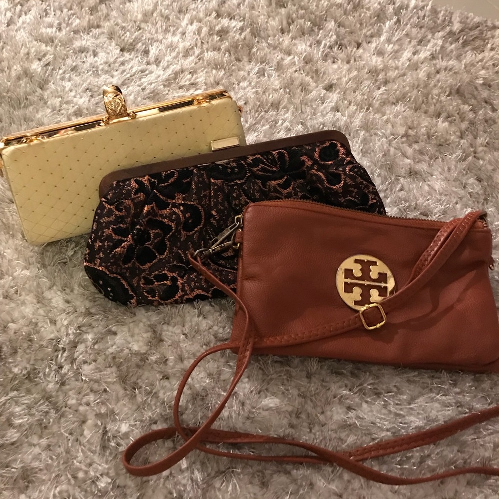 Two clutches and one cross body